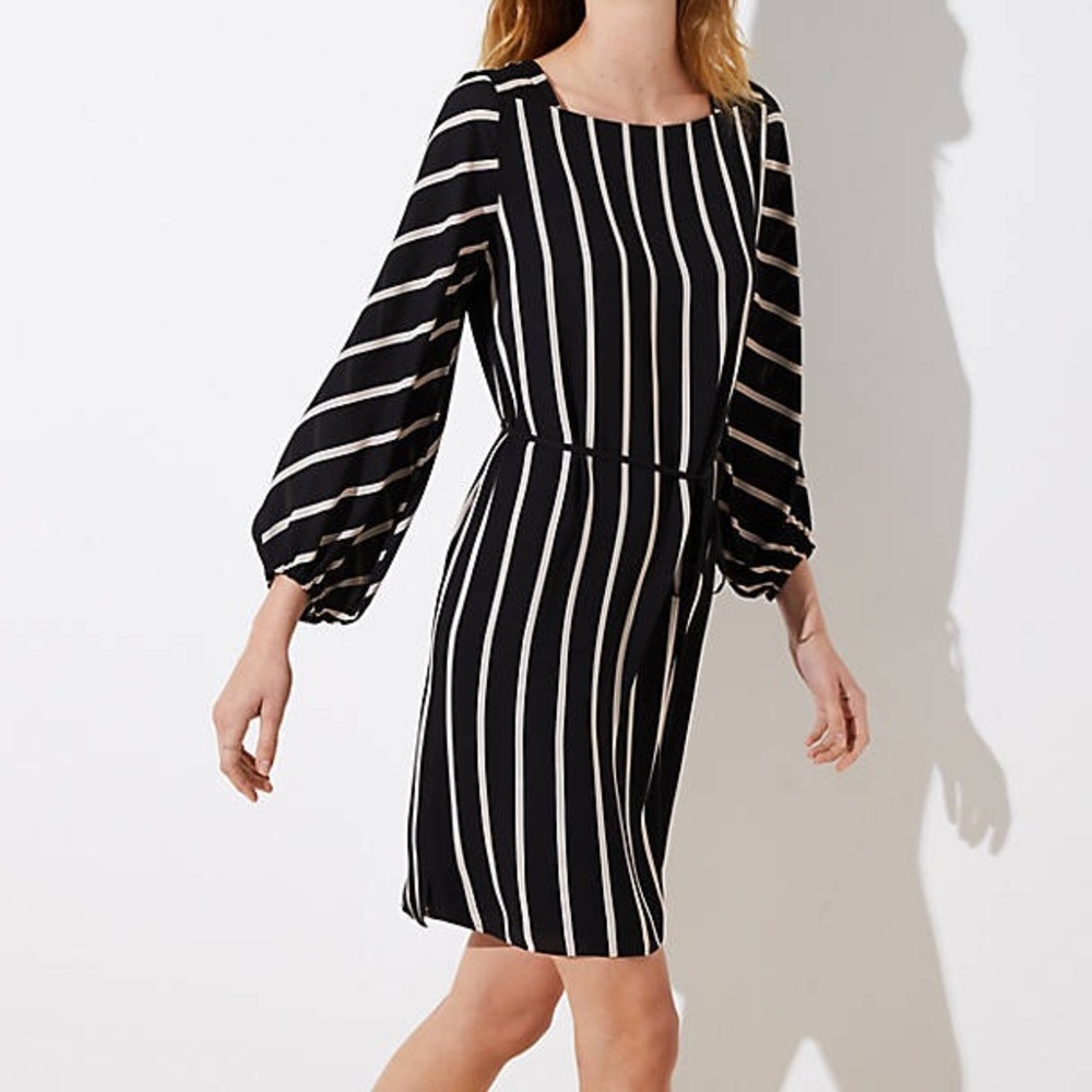 Striped Tie Waist Dress